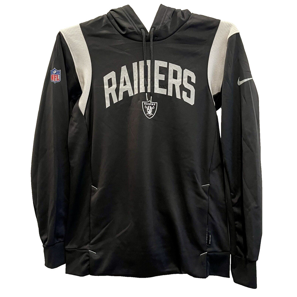 Men's Nike Black Las Vegas Raiders Sideline Athletic Pullover Hoodie Small 🔥NEW